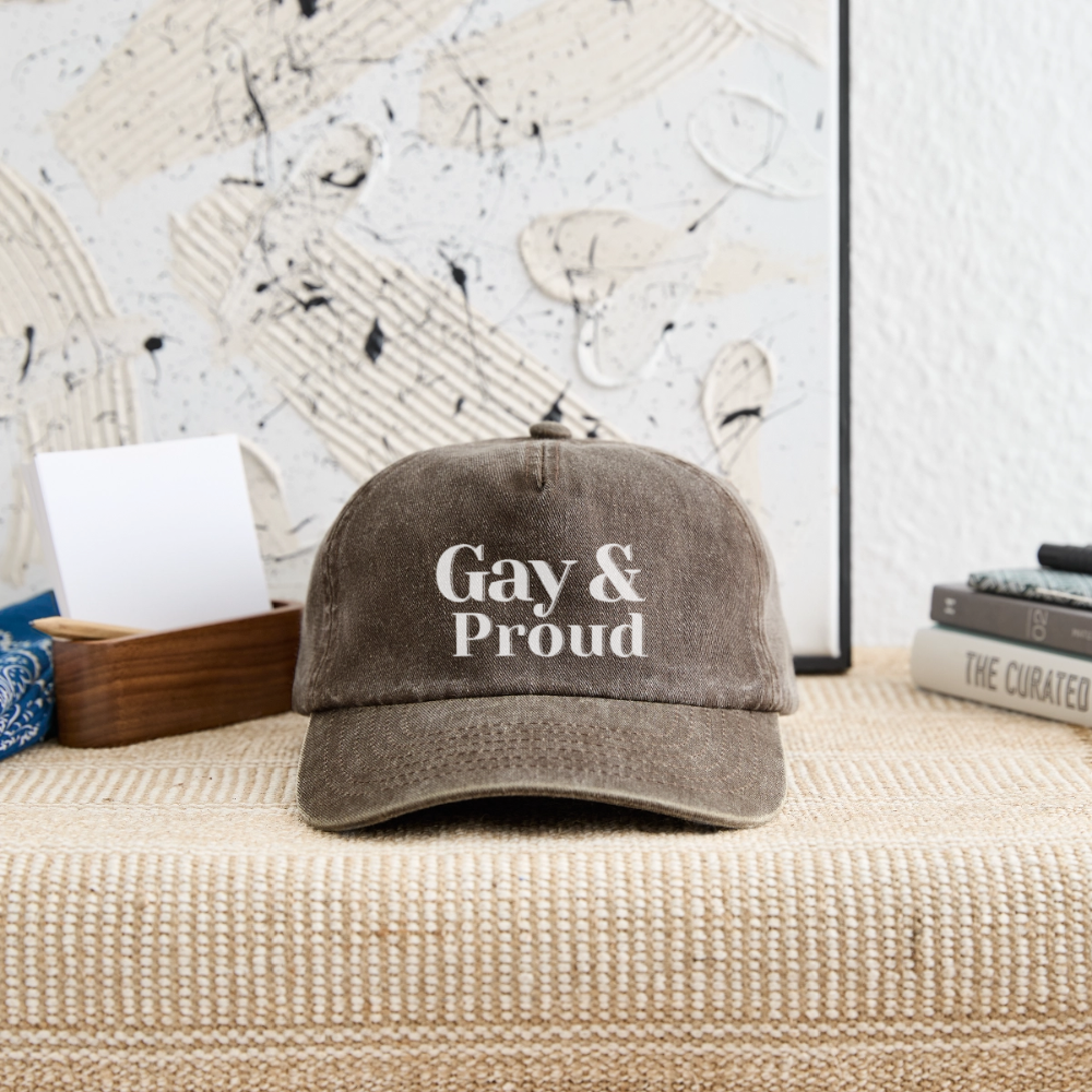 Gay & Proud | Pride Vintage Cap [SIMPLE] - Vintage Braun