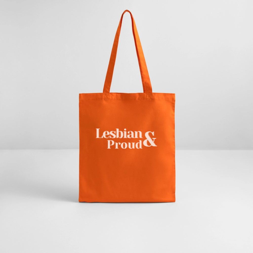 Lesbian & Proud | Pride Bio-Stoffbeutel [SIMPLE] - Tieforange