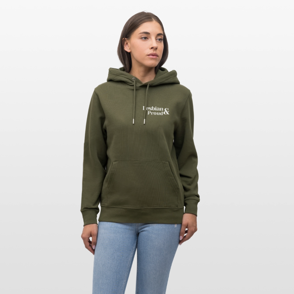 Lesbian & Proud | Pride Bio-Hoodie Unisex - Khaki Grün