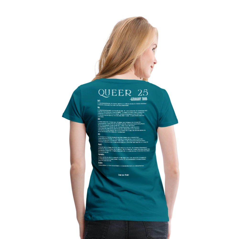PRIDE Must Go On T-Shirt Germany Tour 2025 - tailiert (diva-blau) - Divablau