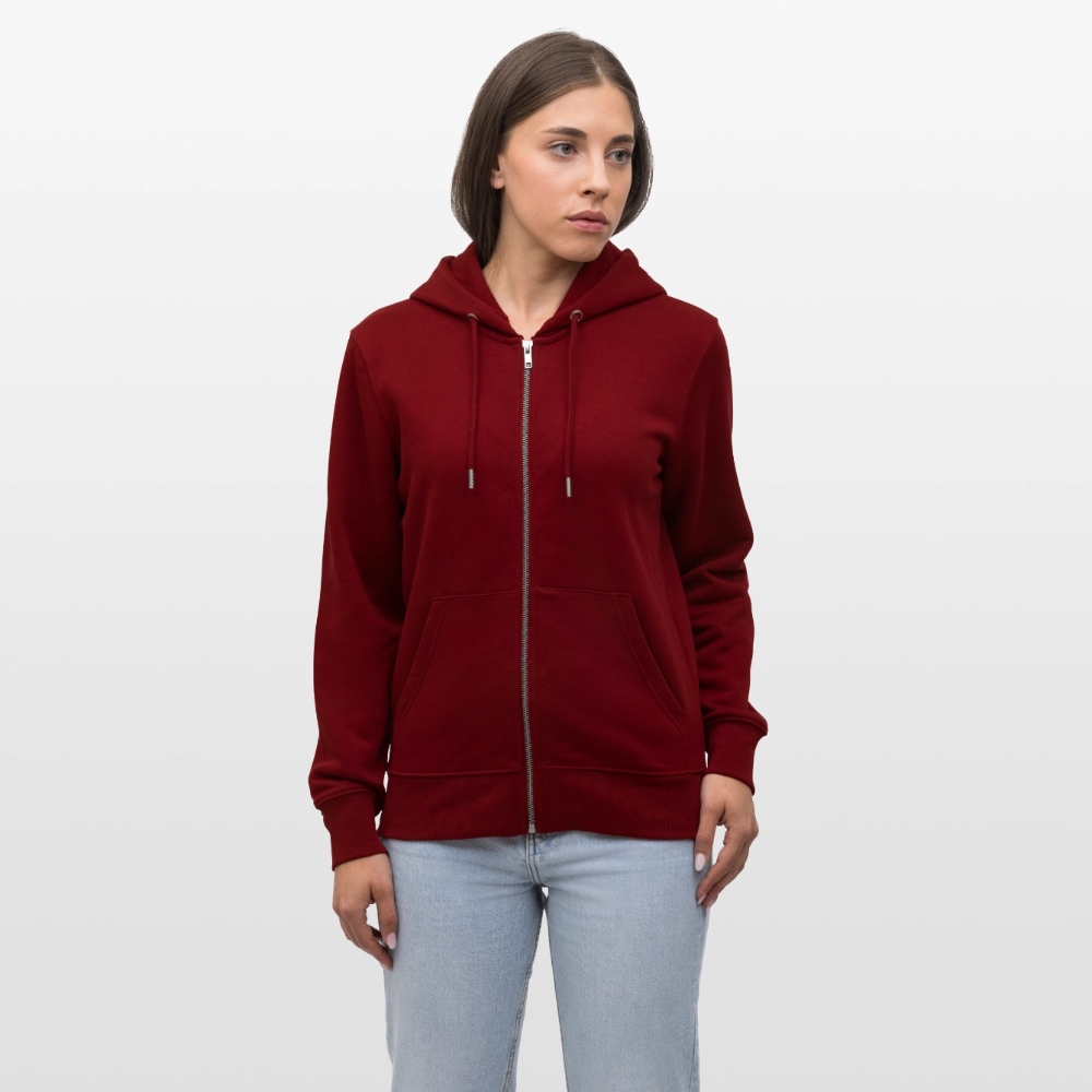 Queer & Proud | Pride Bio-Kapuzenjacke Unisex - Burgunderrot