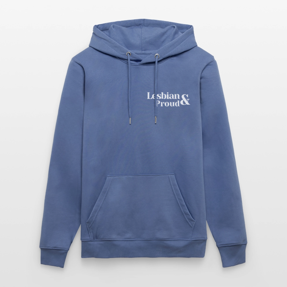 Lesbian & Proud | Pride Bio-Hoodie Unisex - Blau