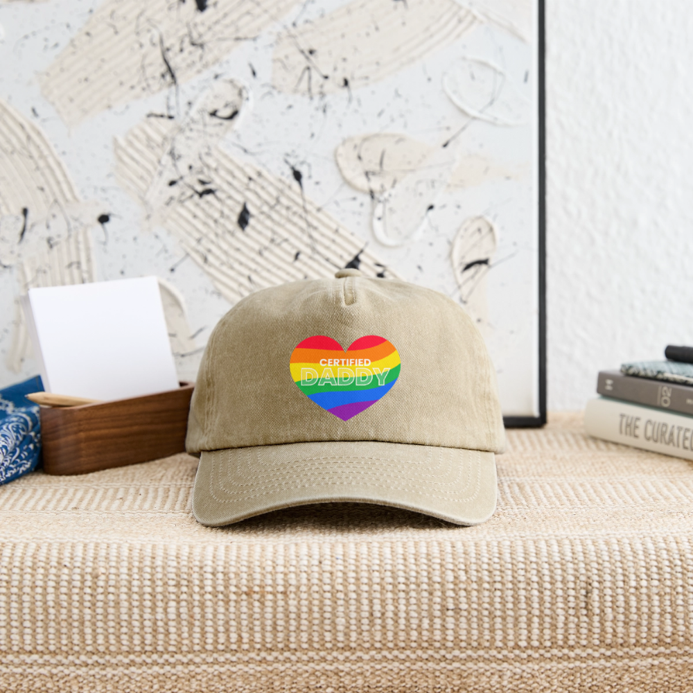CERTIFIED DADDY | Kink Fetish Pride Vintage Cap - Vintage Beige