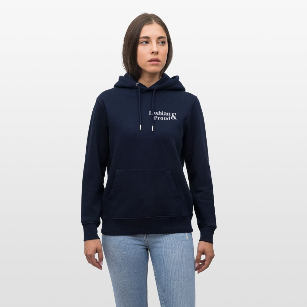 Lesbian & Proud | Pride Bio-Hoodie Unisex - Navy