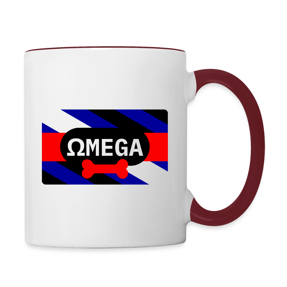 OMEGA Puppy Flag Cup | Puppy Kink Pride |Tasse zweifarbig - Weiß/Rotbraun