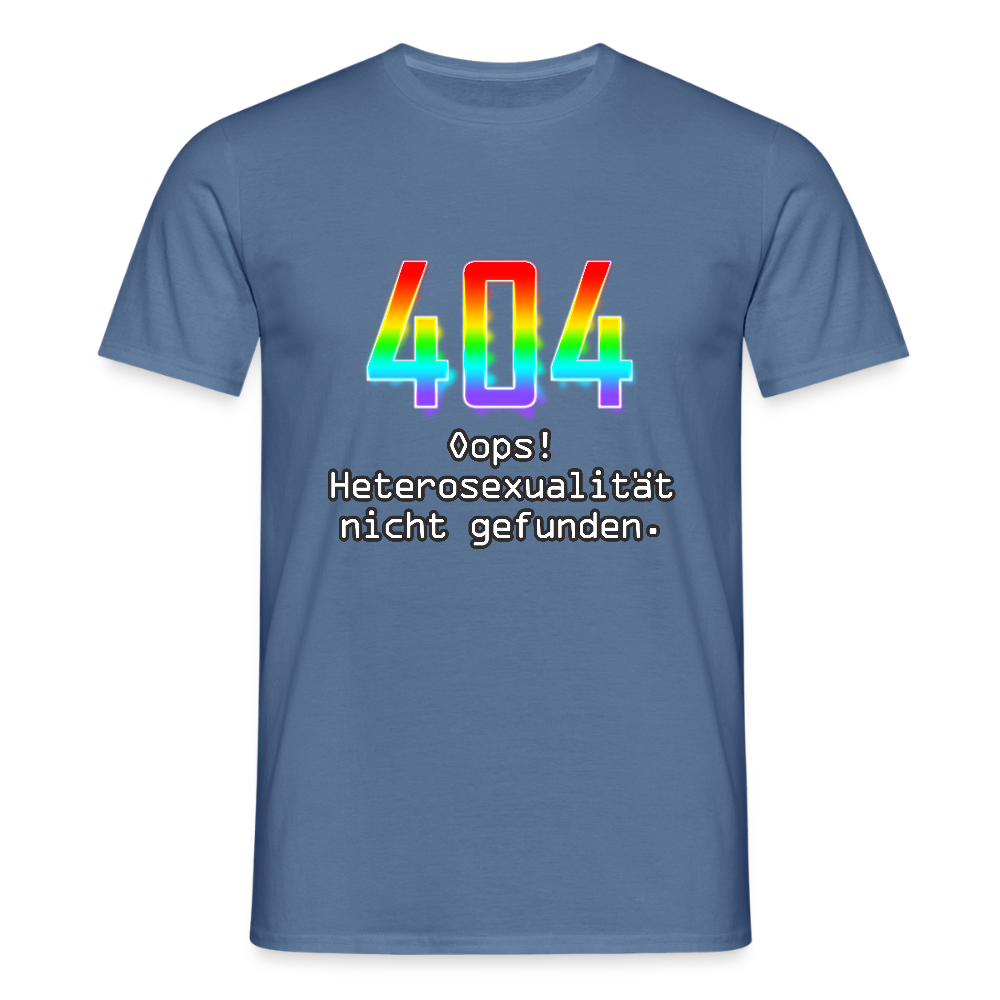 Error: 404 - Keine Heterosexualität Pride T-Shirt - Taubenblau 