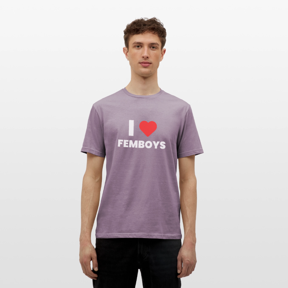 I LOVE FEMBOYS | Kink Fetish Pride T-Shirt - Lilagrau 