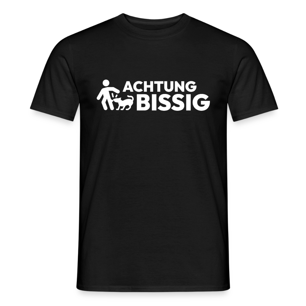 Achtung Bissig T-Shirt | Puppy Play Statement - Schwarz