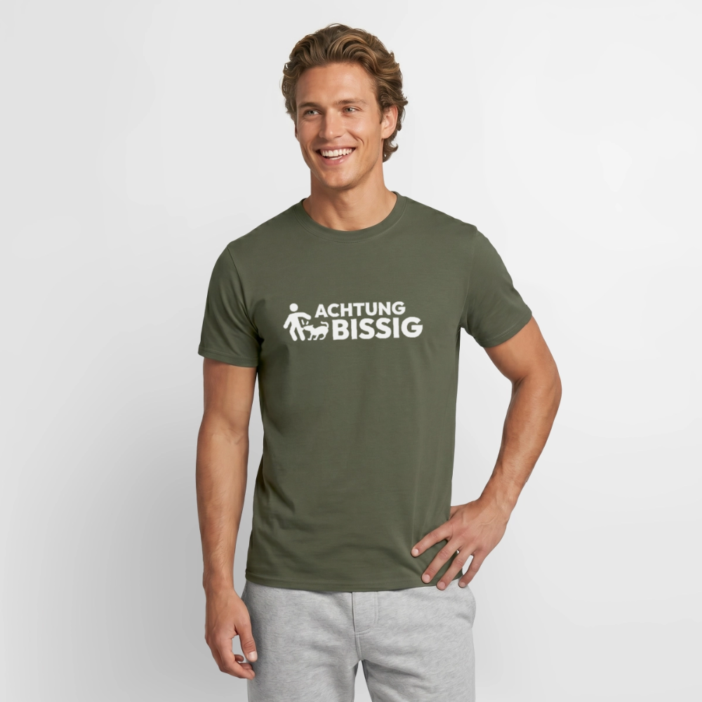 Achtung Bissig T-Shirt | Puppy Play Statement - Militärgrün