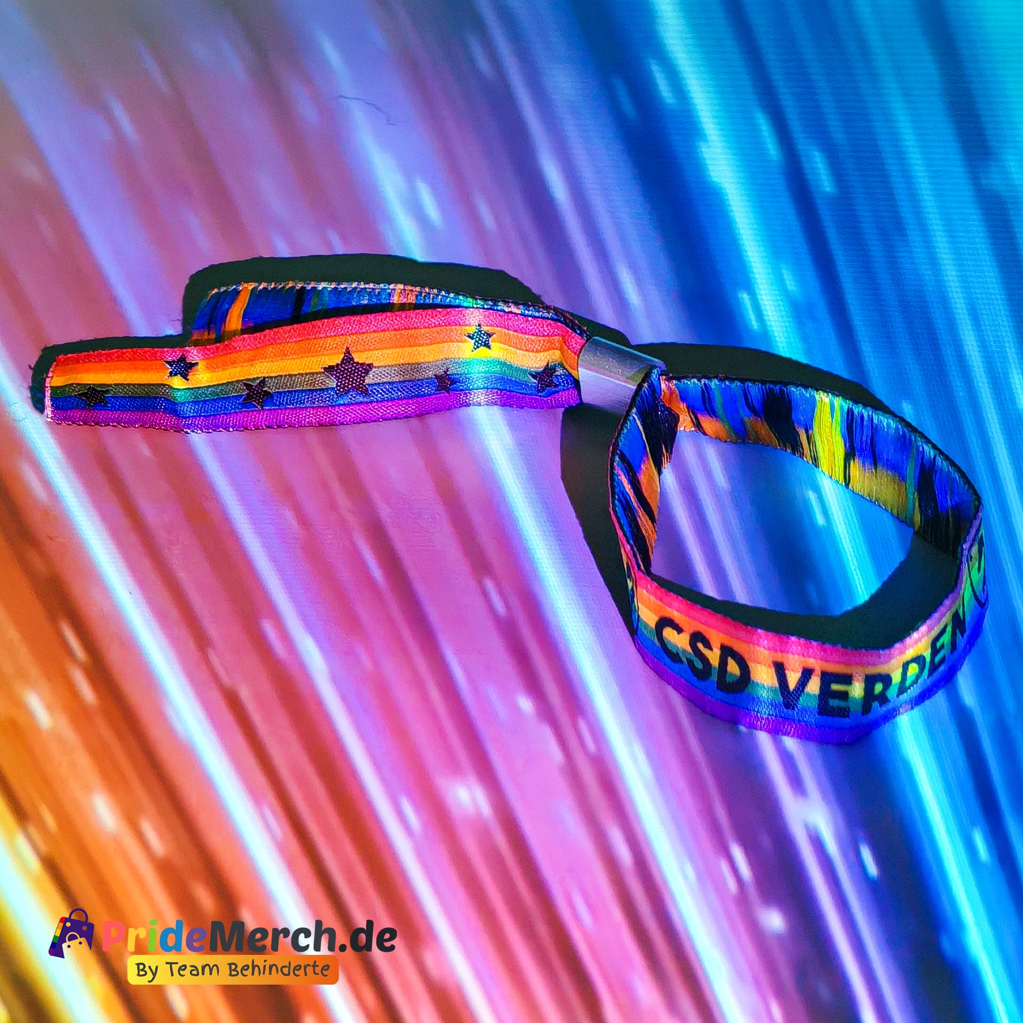 Pride-Armband des CSD Verden 🌈 (Stoffarmband) - pridemerch.mom - Team Behinderte im Queer Cities e.V.
