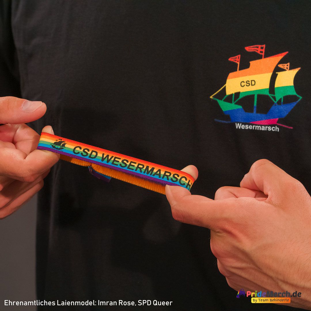 CSD Wesermarsch Armbändchen - pridemerch.mom - Team Behinderte im Queer Cities e.V.