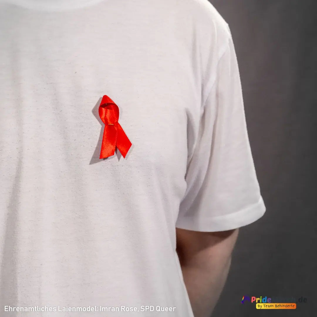 Rote Schleife HIV/AIDS (1.000er Pack) - pridemerch.mom - Team Behinderte im Queer Cities e.V.
