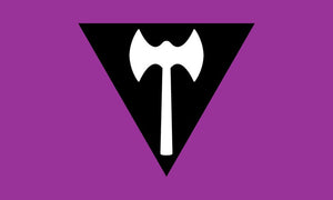 Labrys-Lesben-Pride-Flagge (Historische Lesben-Fahne)
