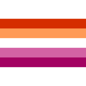 Lesbische Flagge (Sunset-Variante / 5 Streifen)